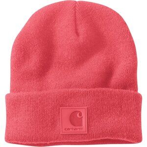 Carhartt Men's Pink Salmon Adjustable Straight Acrylic Tonal Patch Beanie Cap